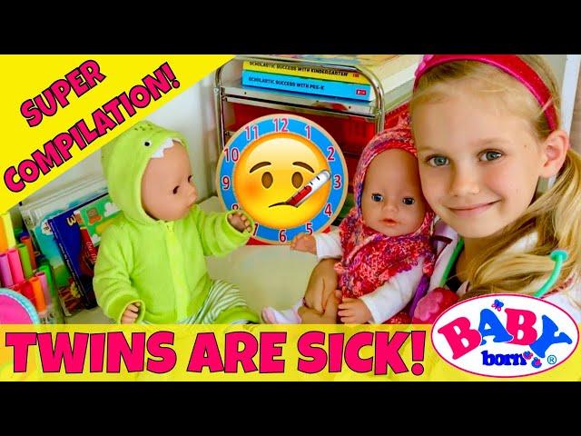 Baby Born Twins Are Sick! Emma & Ethan Visit Dr. Skye! ‍️Super Compilation: All 3 PARTS!