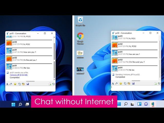 Chat on LAN for FREE without Internet !