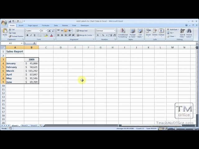 Add Labels to Chart Data in Excel