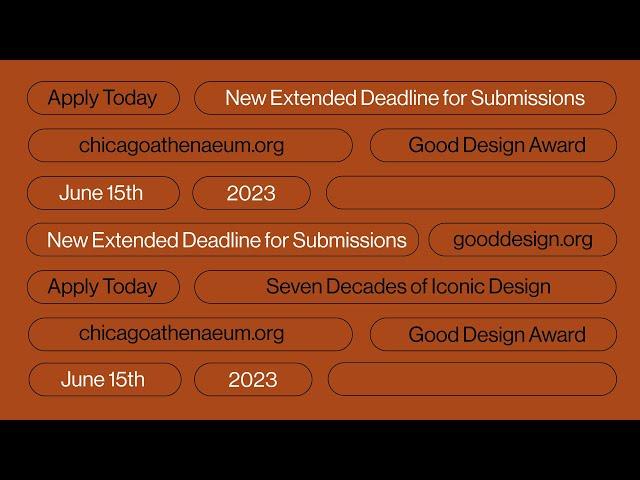 Good Design® Awards 2023 - EXTENDED DATE FOR APPLICATIONS