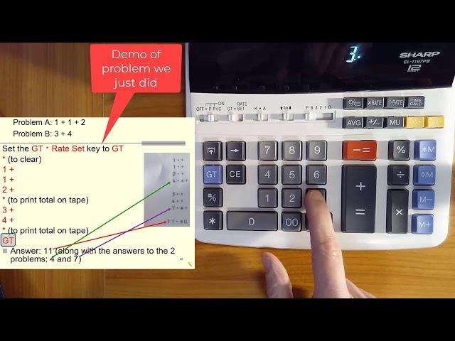 How to Use the Grand Total Function on a Desktop Calculator
