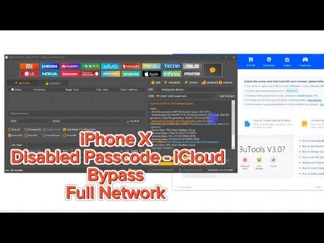 iPhone X Bypass Disabled Passcode - Bypass iCloud Full Network