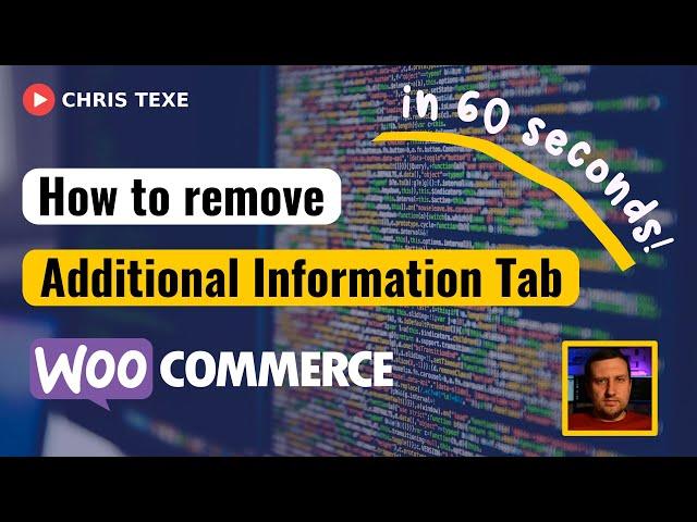 How to remove additional information tab in #woocommerce