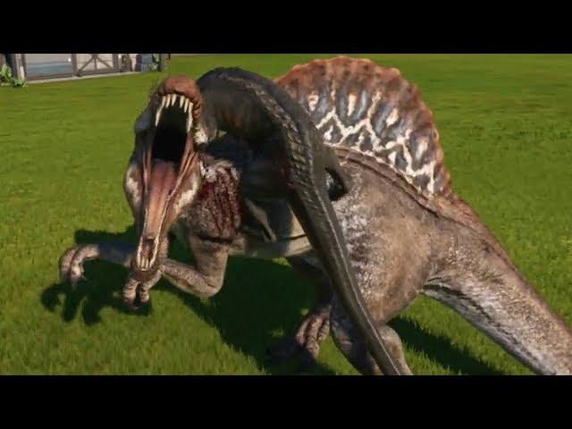 Jurassic World Evolution - INDORAPTOR vs SPINOSAURUS - Gameplay (PS4 HD) [1080p60FPS]