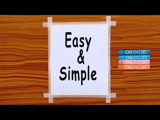 How to draw Simple Oil pastel drawings for beginners Easy drawing for beginners