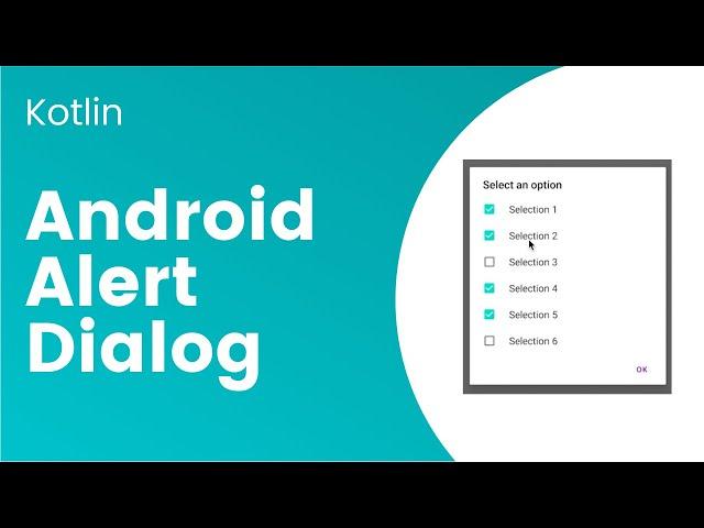 How to create an Alert Dialog with single and multi-selection in Android using Kotlin