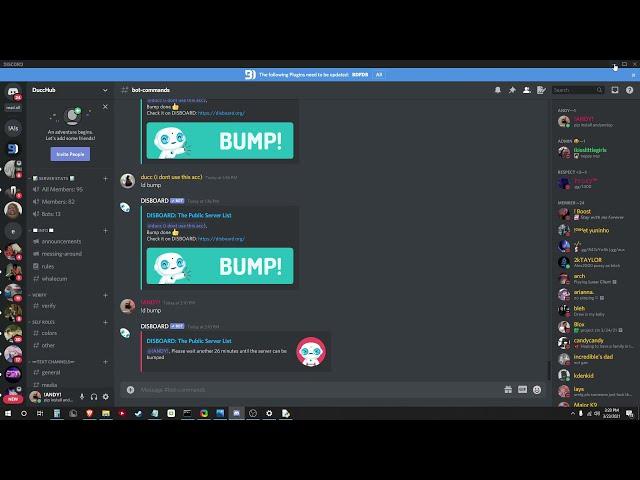 Discord Self Bot [Automatically bump your discord server for free!]