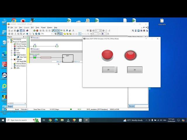 Delta #PLC to #HMI connection via Simulation