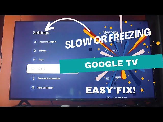 Slow or freezing Google TV! Fix it with this simple trick!