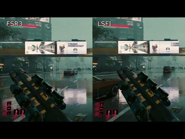 Cyberpunk 2077 - Quick Frame Generation comparison on 60Hz (FSR3 vs LSFG)