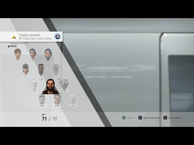 Detroit: Become Human - How to unlock THESE ARE OUR STORIES Trophy