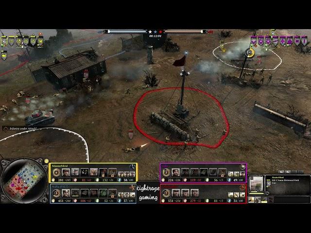 COH2 2v2 MasterMind (OK) & Nuffa (OH) vs wgw (UK) & CPU-EASY (SU)