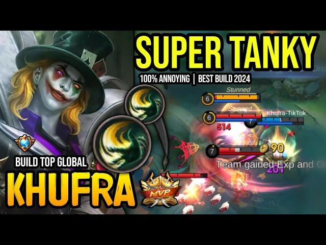 KHUFRA BEST BUILD 2024 | BUILD TOP GLOBAL KHUFRA GAMEPLAY | MOBILE LEGENDS