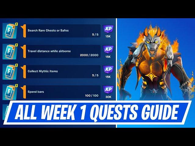 Fortnite Complete Week 1 Quests - How to EASILY Complete Week 1 Challenges in Chapter 5 Season 2