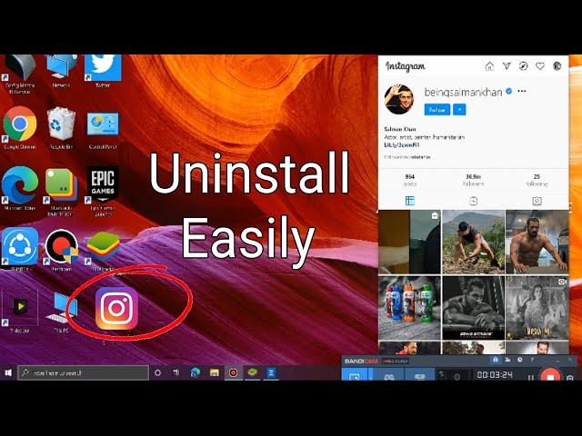 How To Uninstall Instagram On Laptop || UNINSTALL INSTAGRAM APP