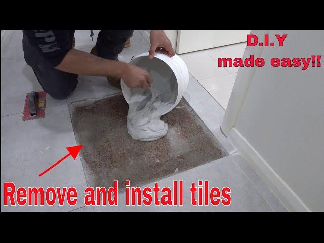 How to remove and install a floor tile - DIY