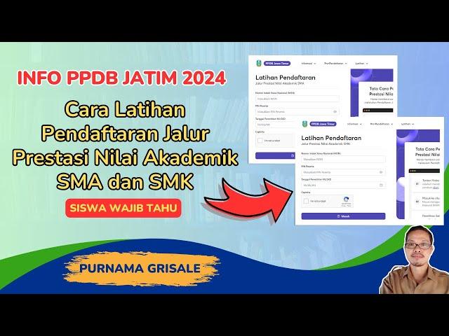 Cara Latihan Pendaftaran Prestasi Nilai Akademik SMA dan SMK PPDB Jatim 2024