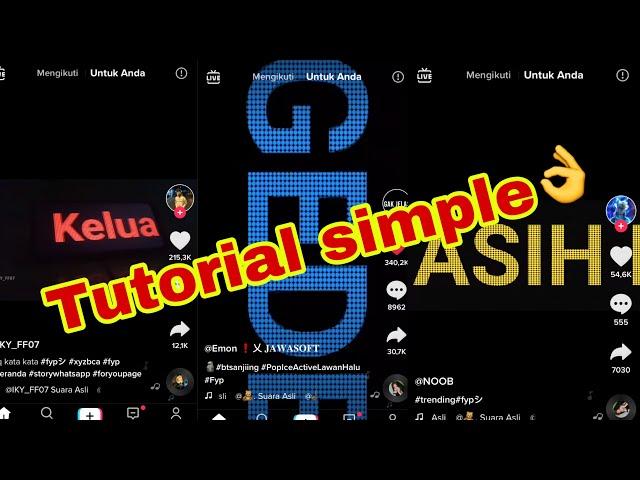 Tutorial buat tulisan berjalan yang lagi viral di tiktok | Text berjalan yang lagi viral di tiktok