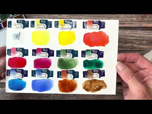 REVIEW: Rosa Gallery Monopigmented Professional Watercolor Paint Set from  Ukraine!