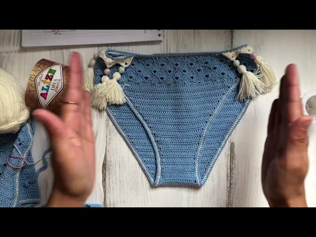 knitted swimsuit .Детский купальник крючком.Мастеркласс.Часть 1(вяжем трусики купальника)