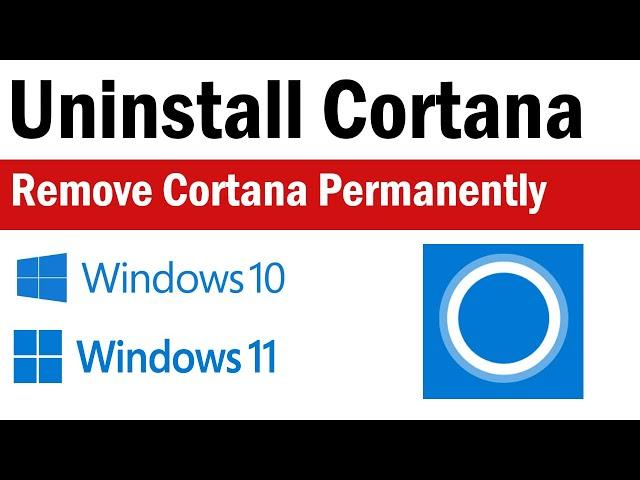 How To Remove Cortana On Windows 10 | How To Turn Off Cortana | How To Uninstall Cortana | #cortana