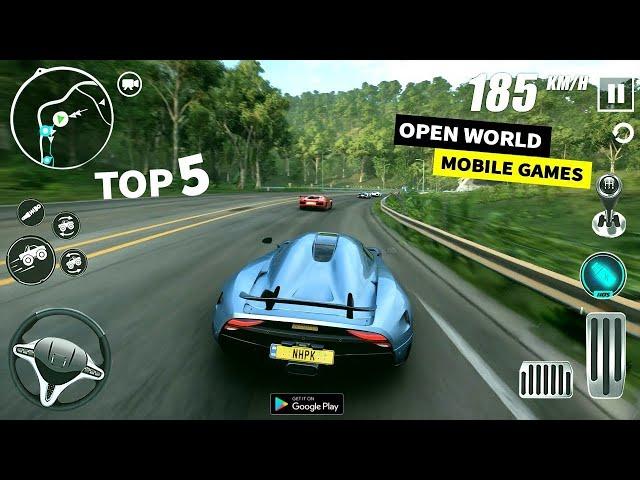 Top 5 Best OPEN WORLD Games For Android 2024 | High Graphics