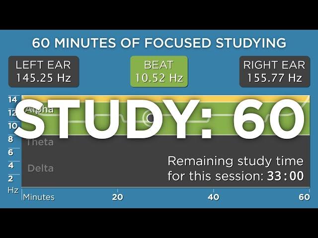 60 Minutes of Focused Studying: The Best Binaural Beats