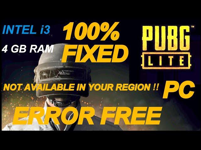 "PUBG lite PC" fixed error "unavailable in your region""||"t&g world"