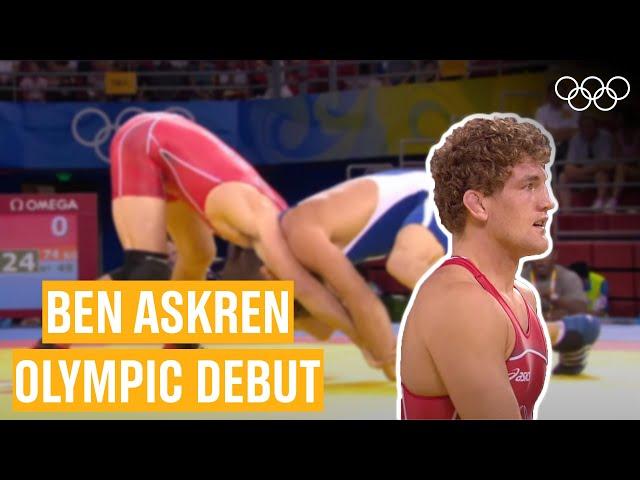 Ben Askren   wins his Olympic Wrestling debut bout!