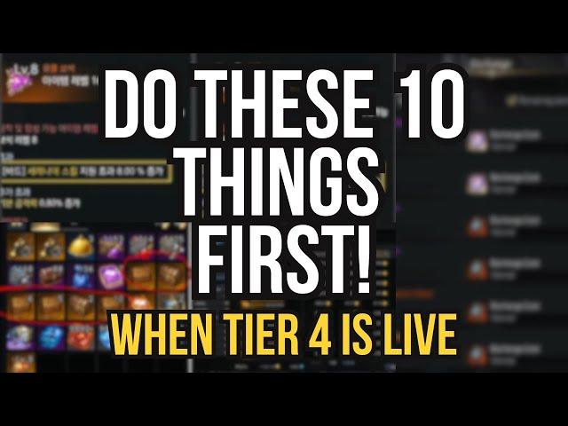 The First 10 Things You Should Do In Tier 4 Lost Ark