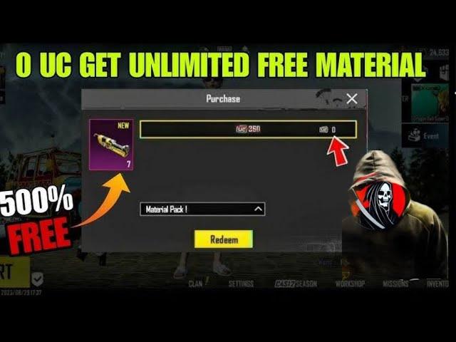 0 Uc Get unlimited free Material | How To Get Free Materials | Bgmi Free Material | Free Material