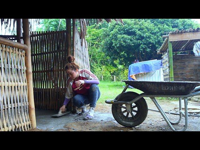 A single mother's journey to building a new life : Pour solid concrete kitchen floor