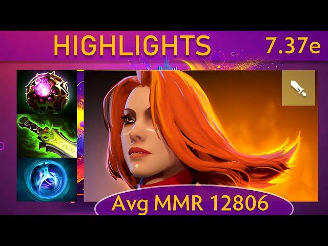  7.37e Lina |K+A-D - 26 KP - 76%| Mid Highlights - Dota 2 Top MMR