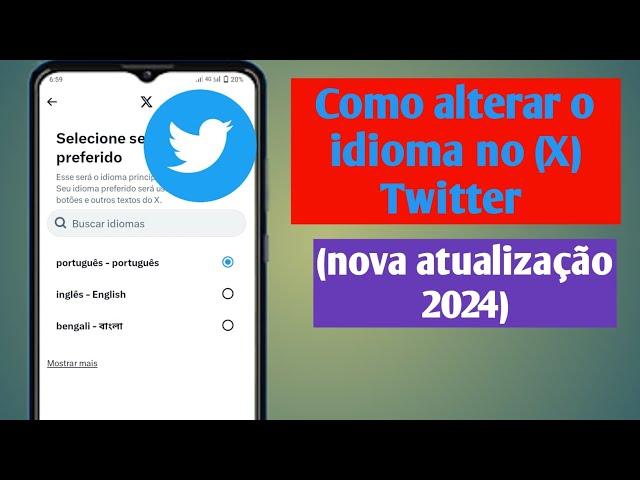 Como alterar o idioma no (X) Twitter (nova atualização 2024)