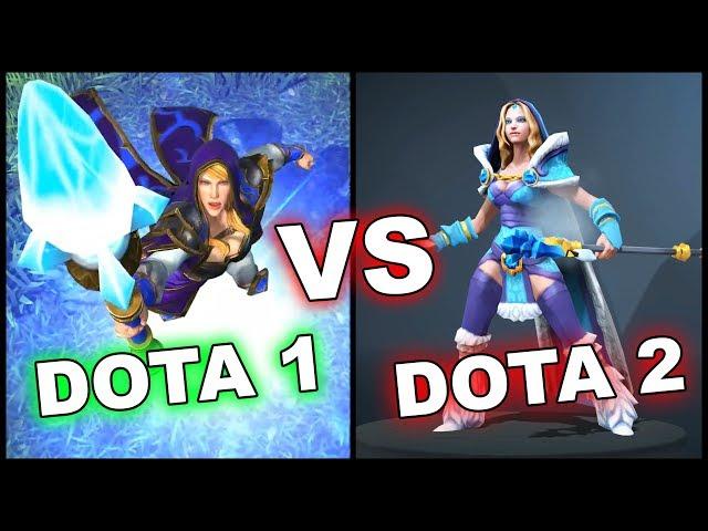 Dota 1 VS Dota 2 ALL HEROES + WarCraft 3 Reforged!