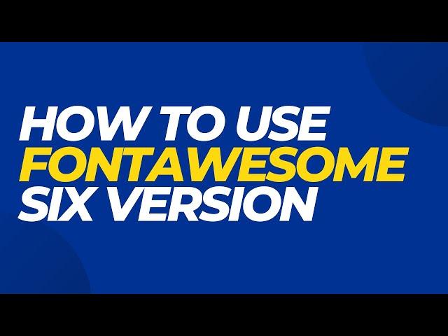 How to use fontawesome 6 version | Web Development tutorial