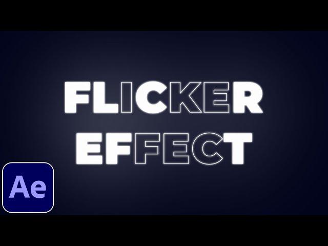 Flicker Text Animation Tutorial in After Effects | Flickering Text Effect