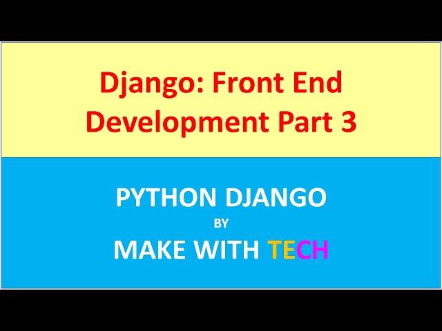 7. Django: Online shopping website | Front End development using Bootstrap | Django lWeb development