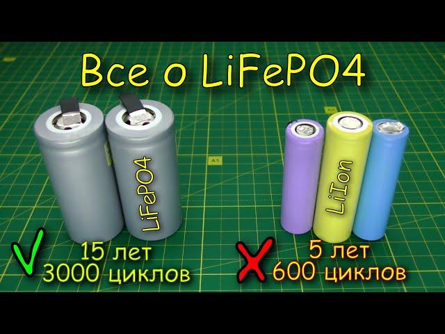 LiFePO4 battery, characteristics, operation and comparison with Li-Ion