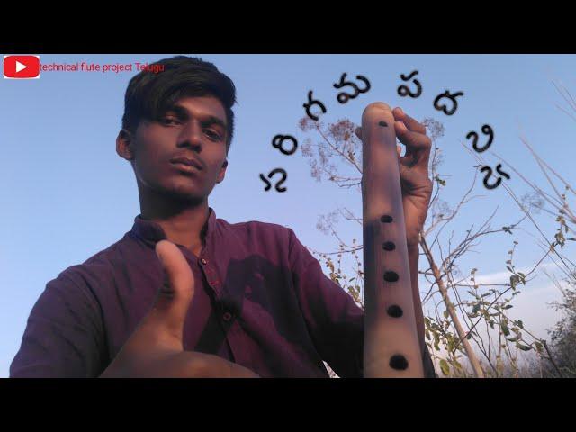 స రి గ మ ప ద ని స Telugu basic flute lessons