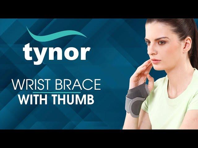 Tynor Wrist Brace With Thumb for partial immobilization & compression of the wrist and palm.