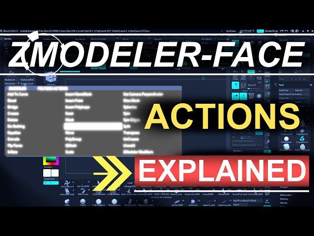 ALL ZModeler POLYGON-Actions (EXPLAINED)