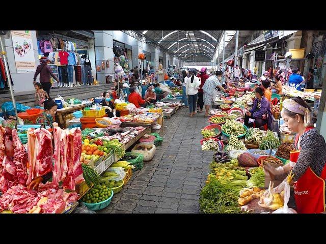 Cambodian Fresh Market Food Compilation - Mango, Pork, Beef, Chicken, & More