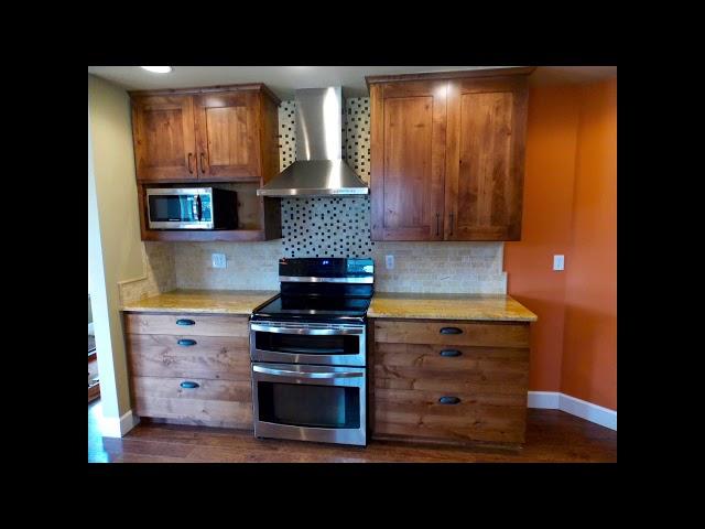 Stained Knotty Alder Cabinets