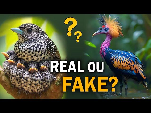 AVES FEITAS por I.A. EXISTEM NA VIDA REAL? Teste seus conhecimentos e descubra as AVES FAKES!