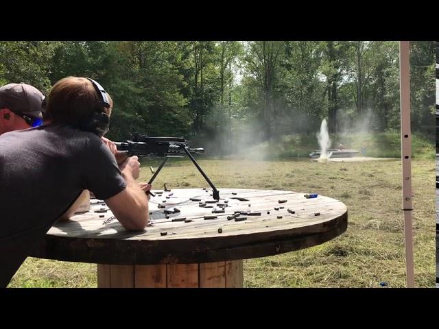 WWII Russian DP-28 firing