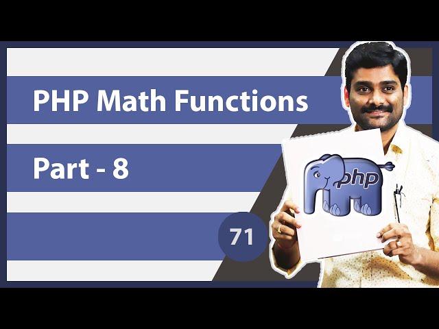 PHP Math Functions Part 8 - PHP Tutorial 71