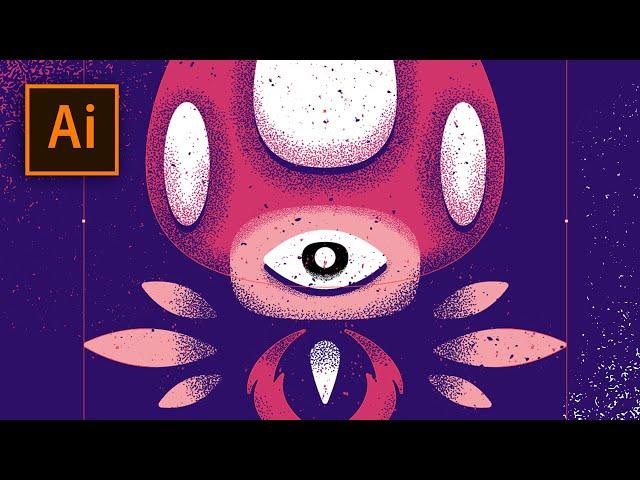 Illustrator Tutorial: Flat Illustration + Grain Texture Brush