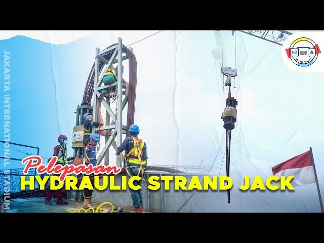 VLOGJIS - Melihat proses release/pelepasan mesin Hydraulic Strand Jack