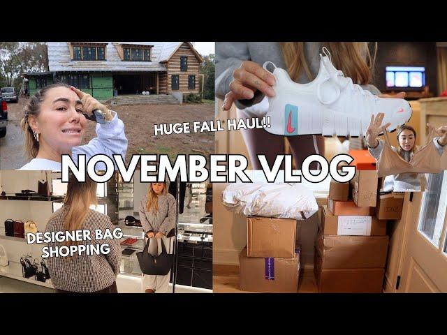 VLOG: STRUGGLING (we need HELP!) Huge Fall Haul: Revolve, Skims, Nike, Uggs, Elwood | Julia & Hunter